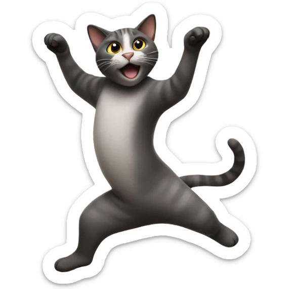 Cat dancing sticker