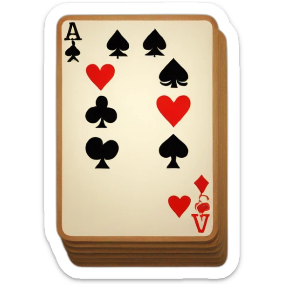 Playing cards sticker
