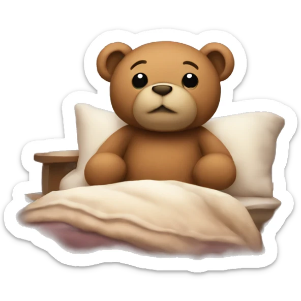 cozy teddy sticker