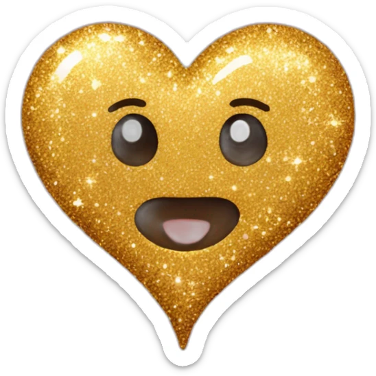 Glitter heart  sticker