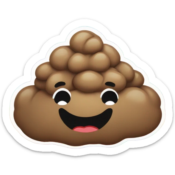 Rainbow poop sticker