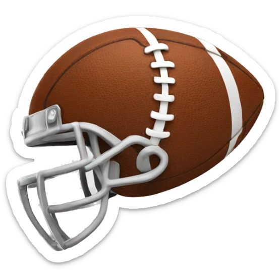 American football emoji with a Happy emoji in it sticker