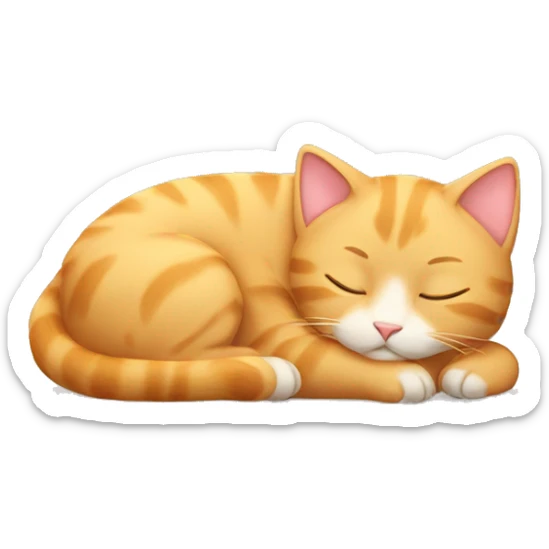 sleeping kitty sticker