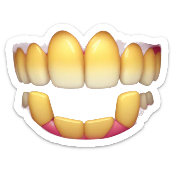 Gold teeth sticker