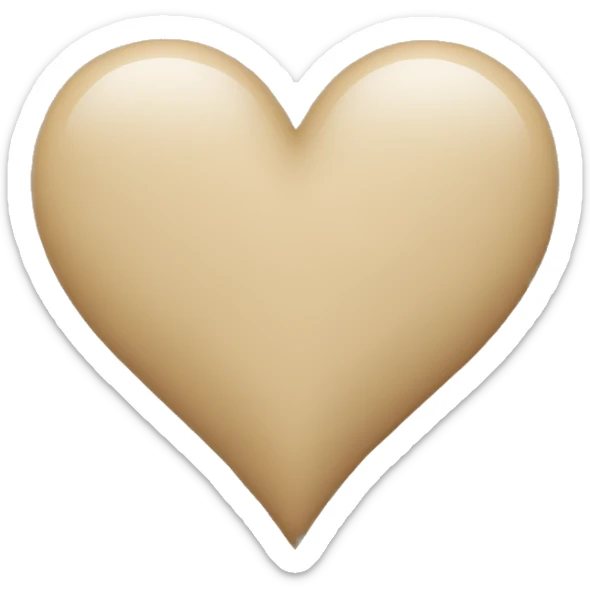 Beige heart  sticker