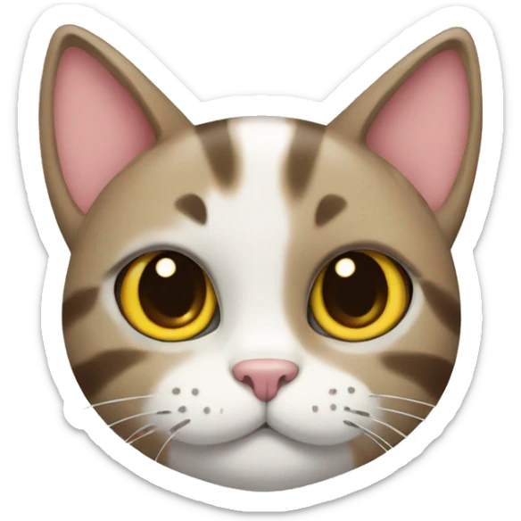 cat with a bow sticker