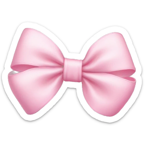 baby pink bow sticker