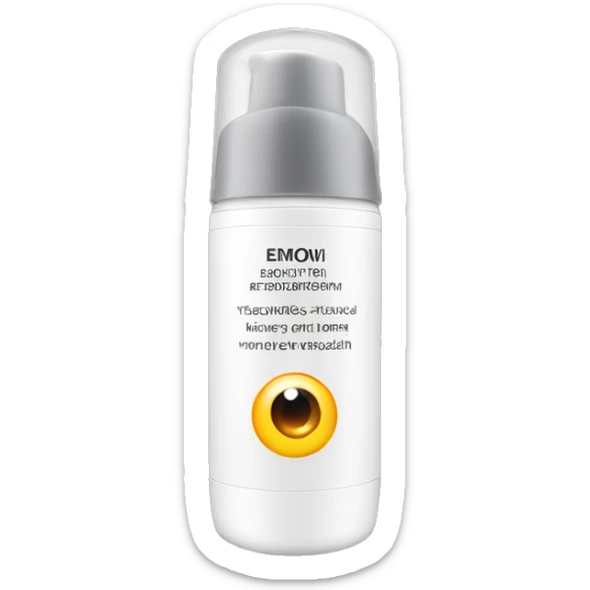 eye cream bottle with label sticker