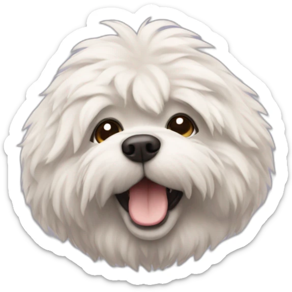 Fluffy dog sticker