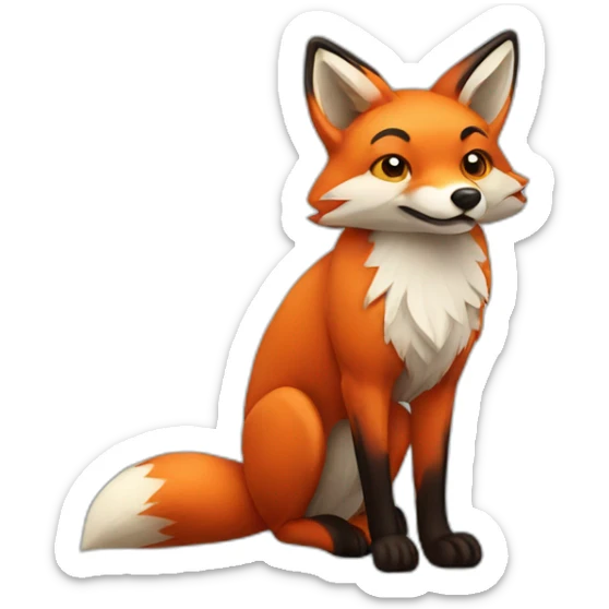 Red fox sticker
