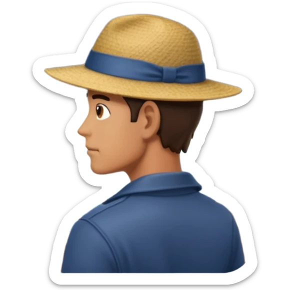 Mans op heuvel aan hetschrijven, terwijl overkant meer varen in midden van storm sticker