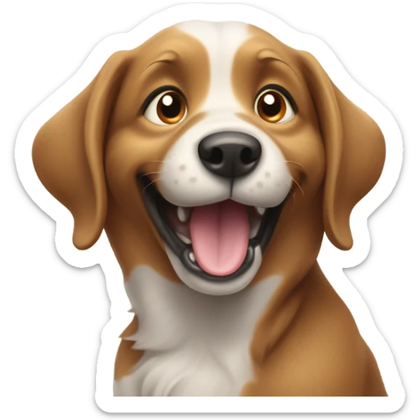 Dog happy  sticker