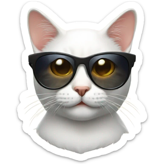 Cat with sunglasses sticker
