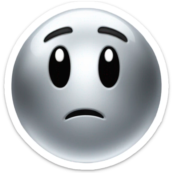 shiny metal ball that has the smooth, reflective surface of steel, with Kirby-style eyes—those simple, oval, black eyes with a white highlight, giving it a cute and expressive look. Now, this metal ball has four car wheels attached to it sticker