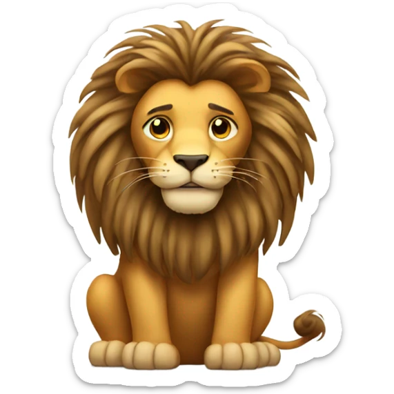 Lion with nails and Long hair  sticker