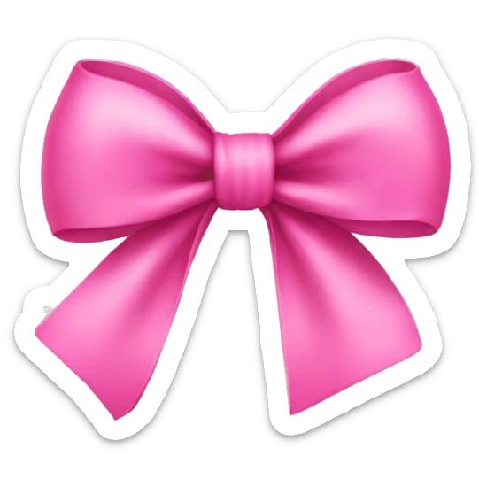 Pink bow sticker