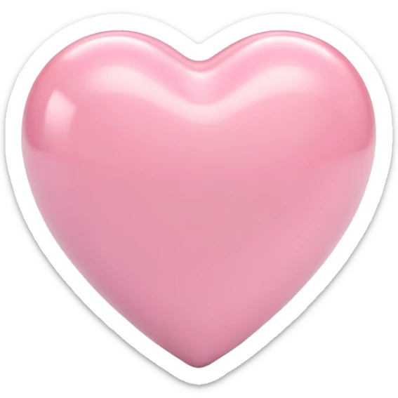 light pink heart sticker