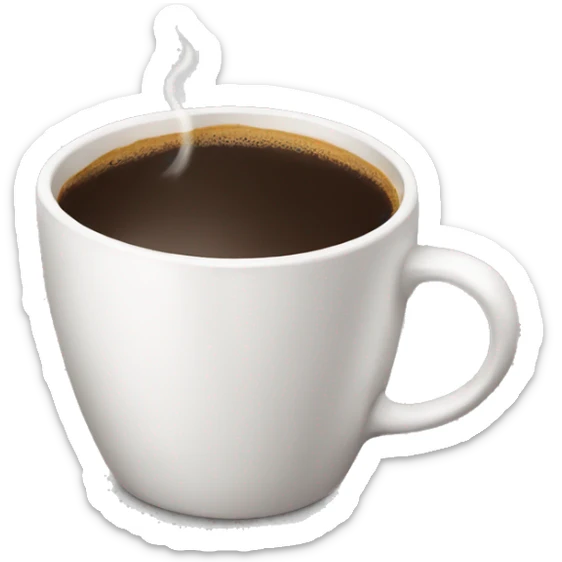 Coffee cup sticker