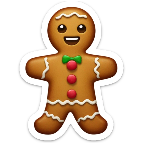 gingerbread man sticker