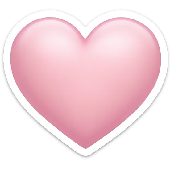 Light pink heart sticker