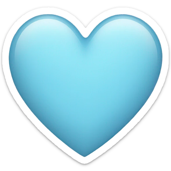 Light blue heart sticker
