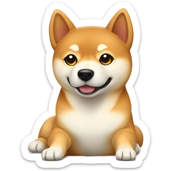 Shiba Inu laying sticker