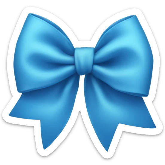 Blue bow sticker