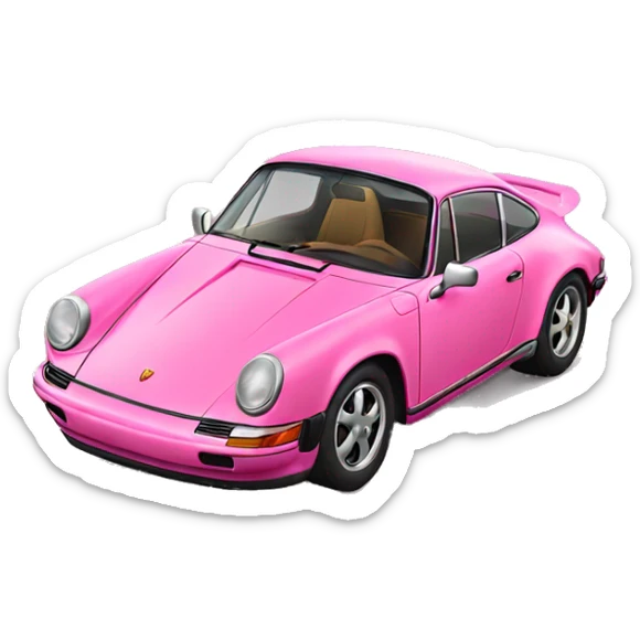 pink porsche  sticker