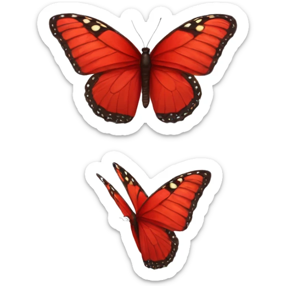 Red Butterfly sticker