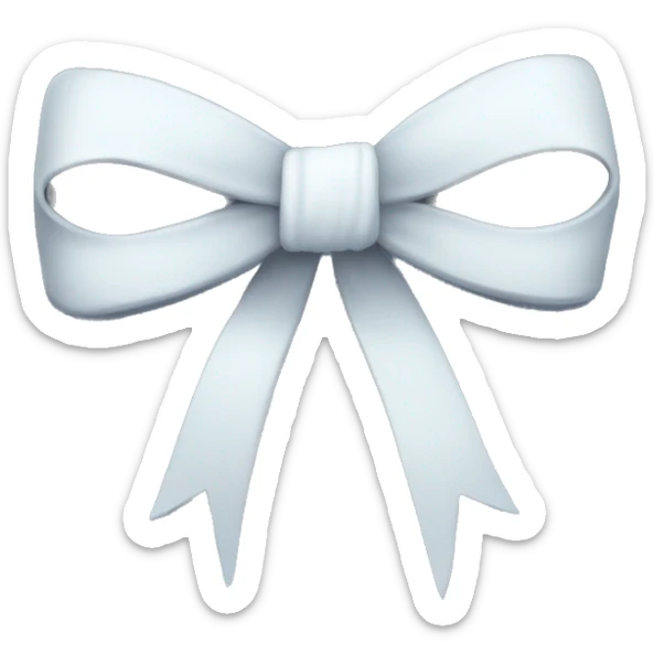 Snowy bow sticker