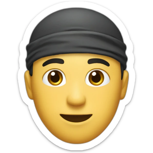 Homme avec un bob sur la tête et un bandana sur le visage sticker