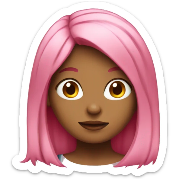 Girl with pink hair  sticker