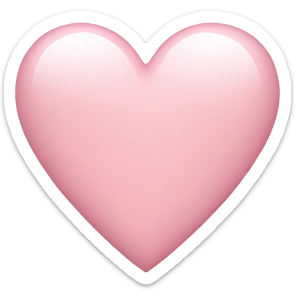 Light pink heart sticker