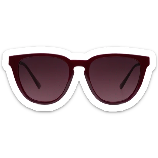 Burgundy sunglasses without face sticker