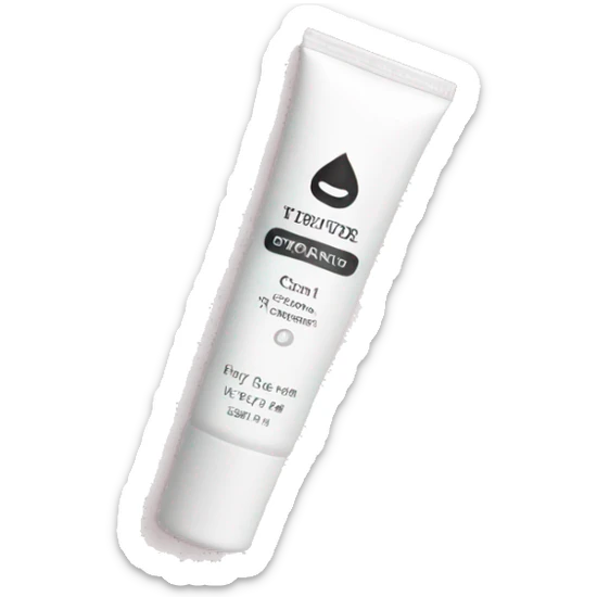 eye cream bottle with label sticker