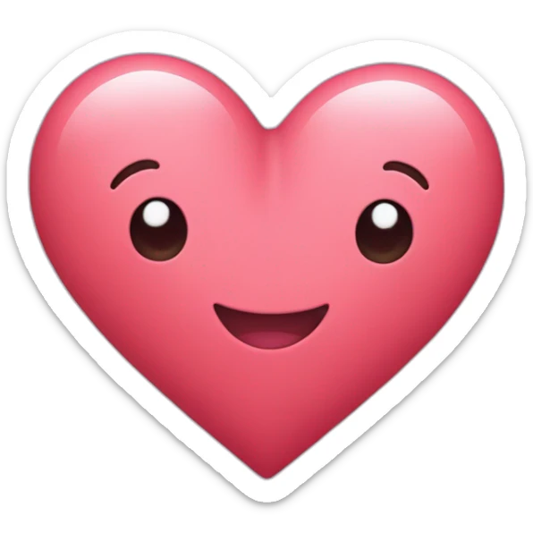 Heart with a sweet face and arms and legs coming out of it sticker
