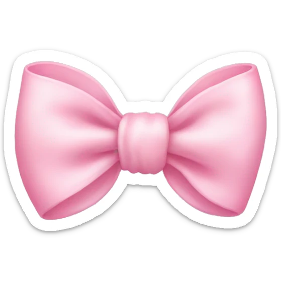 Baby pink bow sticker
