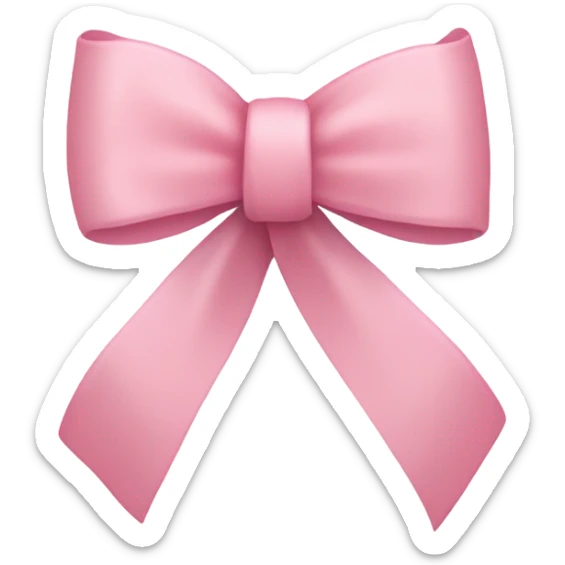 light pink ribbon bow sticker