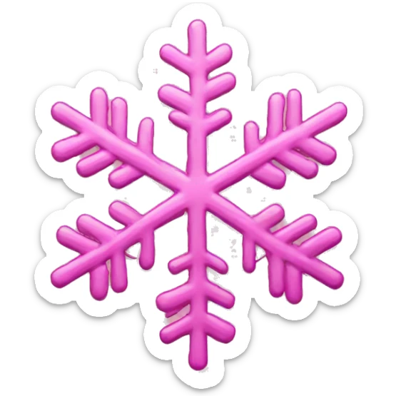 Pink snowflake sticker