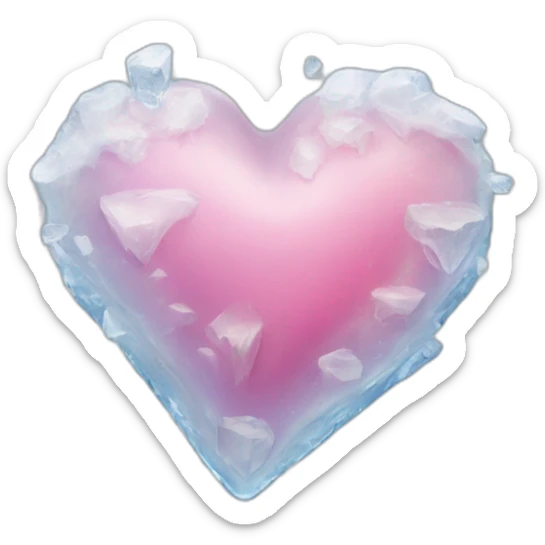 Heart ice sticker