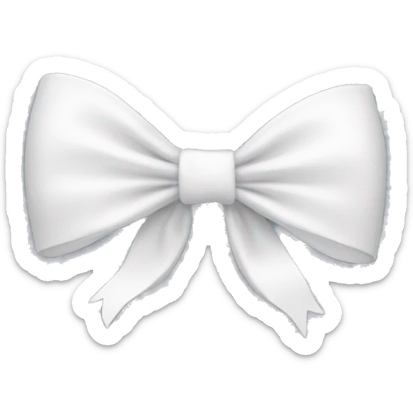 White bow sticker