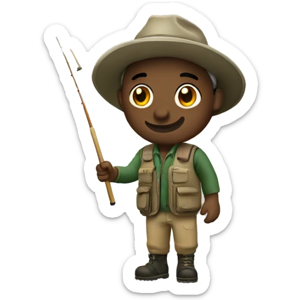 Fishing Man sticker