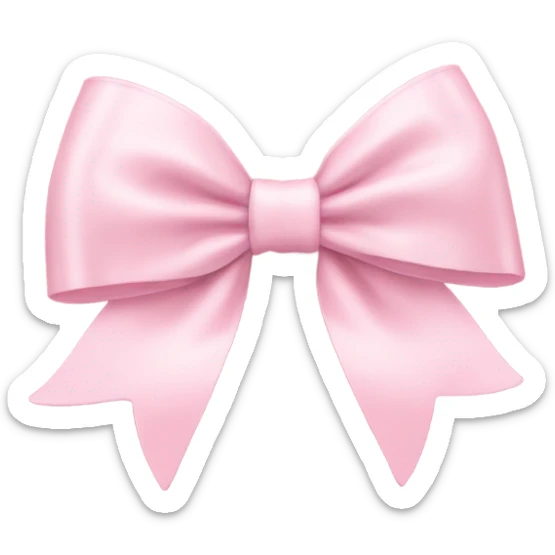 light pink bow on light pink bow sticker
