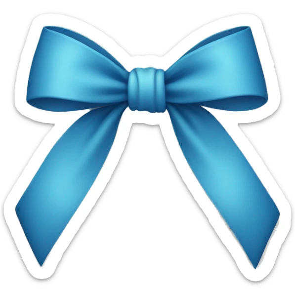 Blue bow sticker