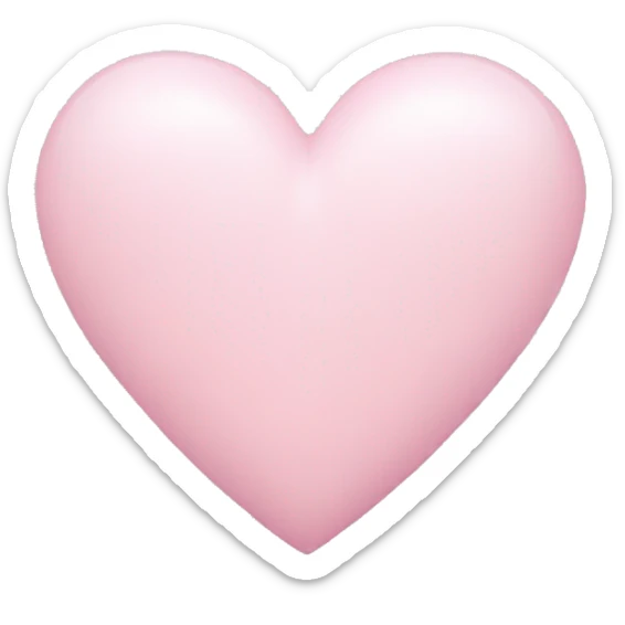 Light pink heart sticker