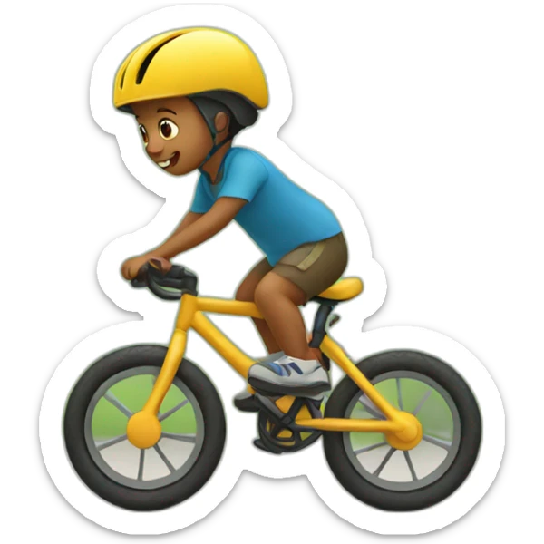 Toddler riding bike sticker