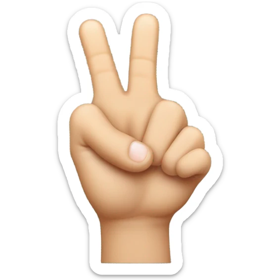 hand sign of "f" from the back of the hand sticker