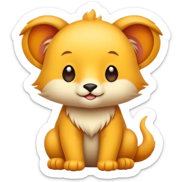 Handsome, gorgeous, beautiful, cute, adorable, animal-creature, full body sticker