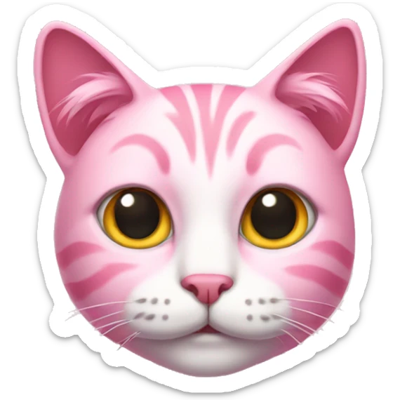 pink cat sticker