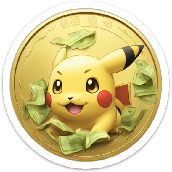 pokemon money gold coin pokecoin pokedollar dollar sticker